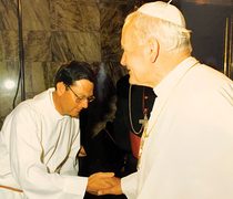 Fr Maurice with Pope John Paul new crop.jpg Fr Maurice with Pope John Paul new crop.jpg